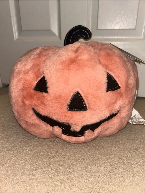 Martha Stewart Other - Martha Stewart Light Pink Faux Fur Decorative Pumpkin Halloween Pillow